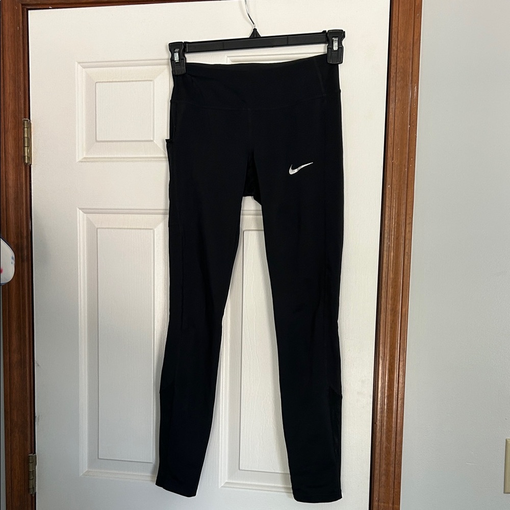 Nike Black Leggings with White Logo